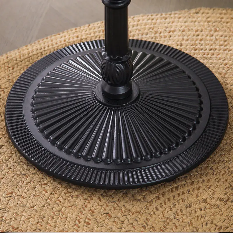 For Round Solid Wood & Iron Coffee Table, American Leisure Sofa Side Table, Dessert Dining Table Furniture
