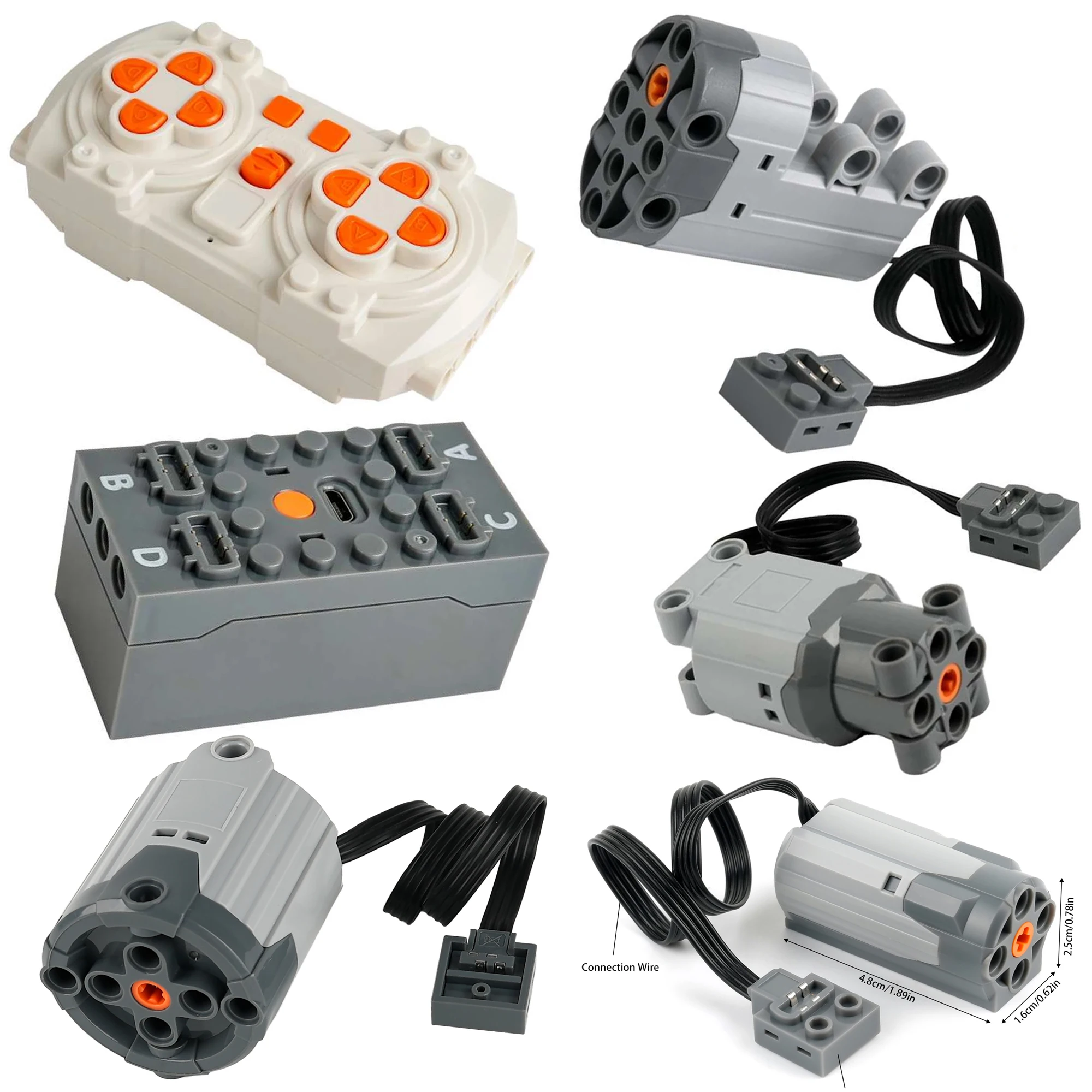 APPでプログラム可能なビルディングブロックキット、L・M・XLモーター、サーボモーター、8速リモコン付き、レゴ互換、PF MOCシステム対応