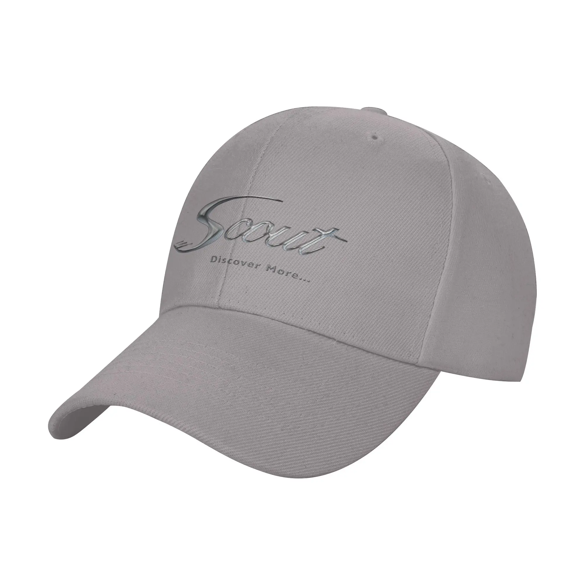 Hot Sale Scout Chrome Silver Black and White Baseball Cap  Windproof Sports Visors  Picnic Sports Visors