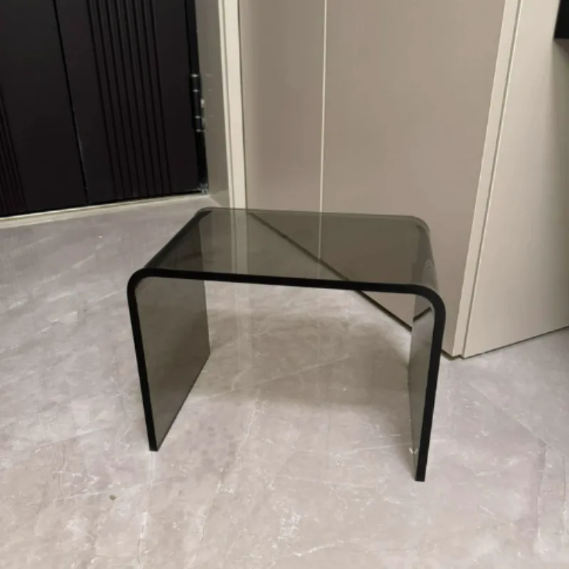 Fashion Minimalist Small Bench Color Transparent Acrylic Shoe Changer Stool Multifunctional Shelf