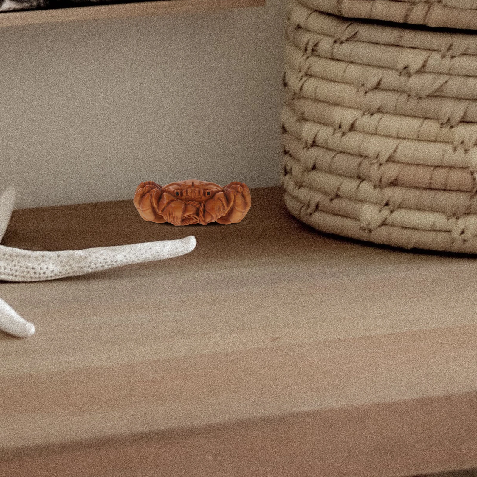 カニの装飾品人工おもちゃ彫刻木製ヘビ像シミュレーションヴィンテージ装飾