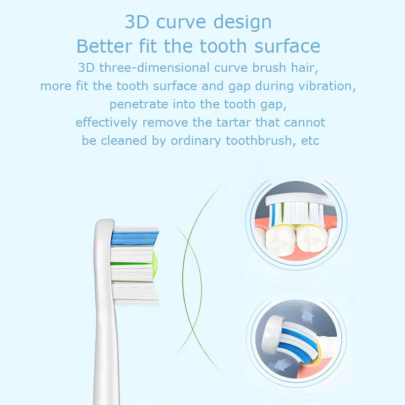 Electric Toothbrush Heads Replacement for Philixx Sonicare Diamond Oral Hygiene Clean FlexCare Standard Soft Tooth Brush Heads