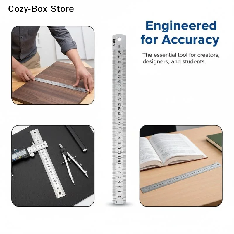 [ZY]Stainless Steel Machinist Engineer Ruler 15-100CM Zero Glare Satin Chrome With Graduations In MM[ZY]
