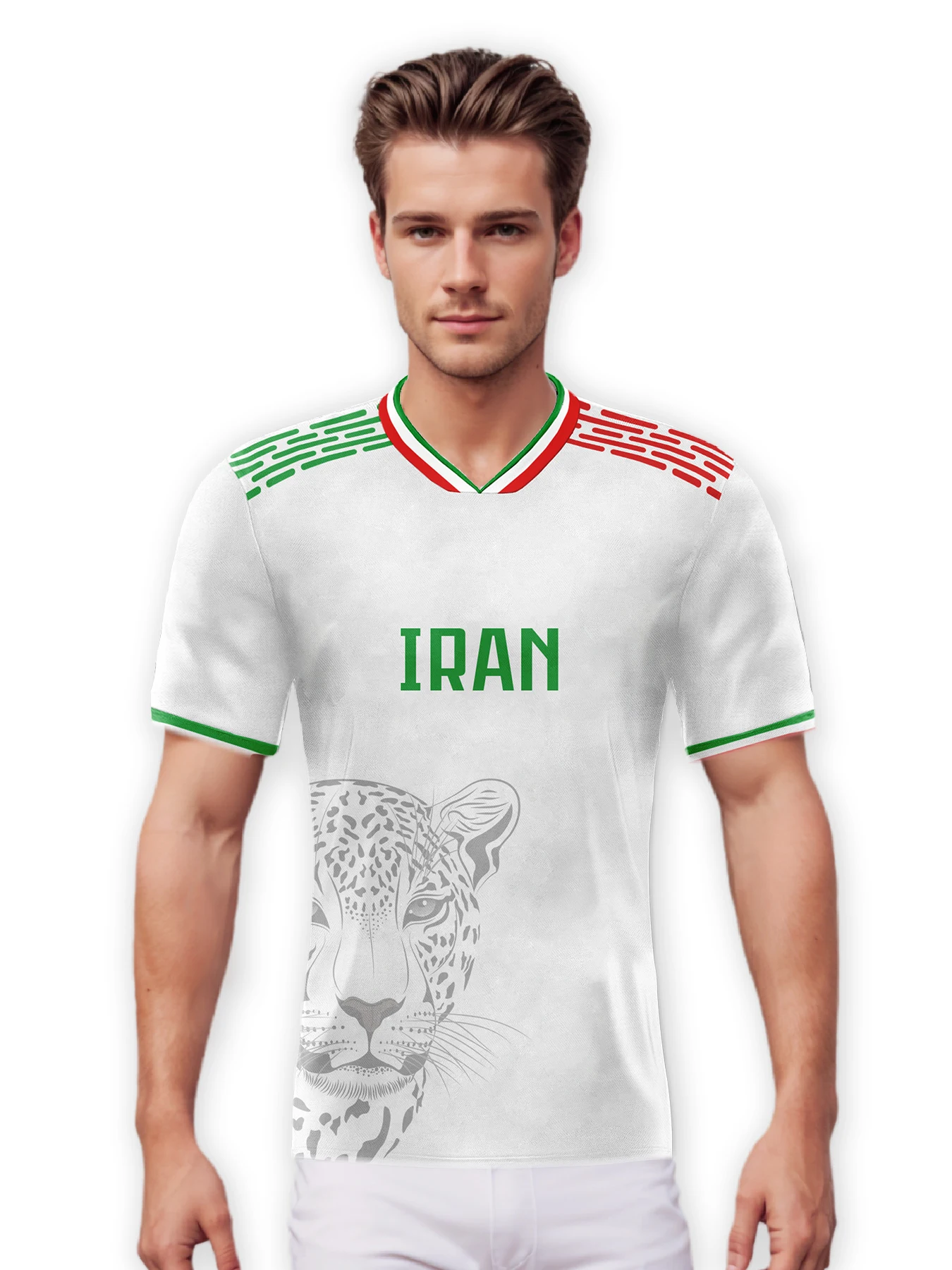 Custom Iran Soccer Jersey 2026 Quick-Dry Football Shirts with Personalized Name Number Team Jerseys for Men Women Kids