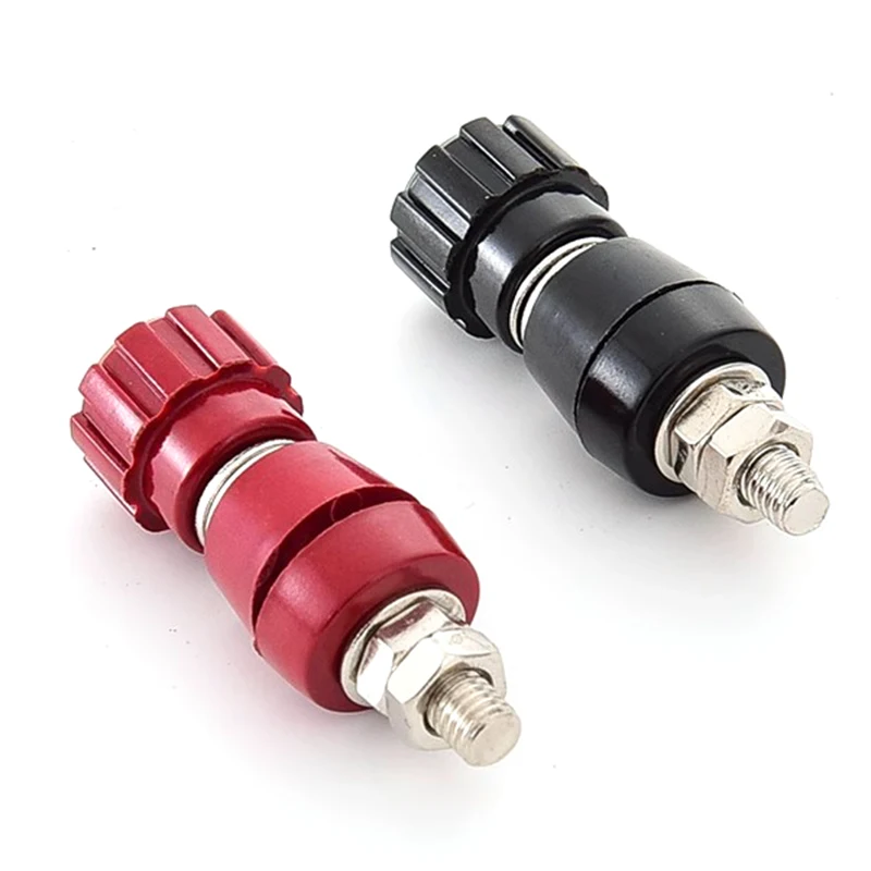 2 uds/1 par rojo negro 5MM postes de cobre bloques de terminales terminales de fuente de alimentación máquina de soldadura inversor conector de