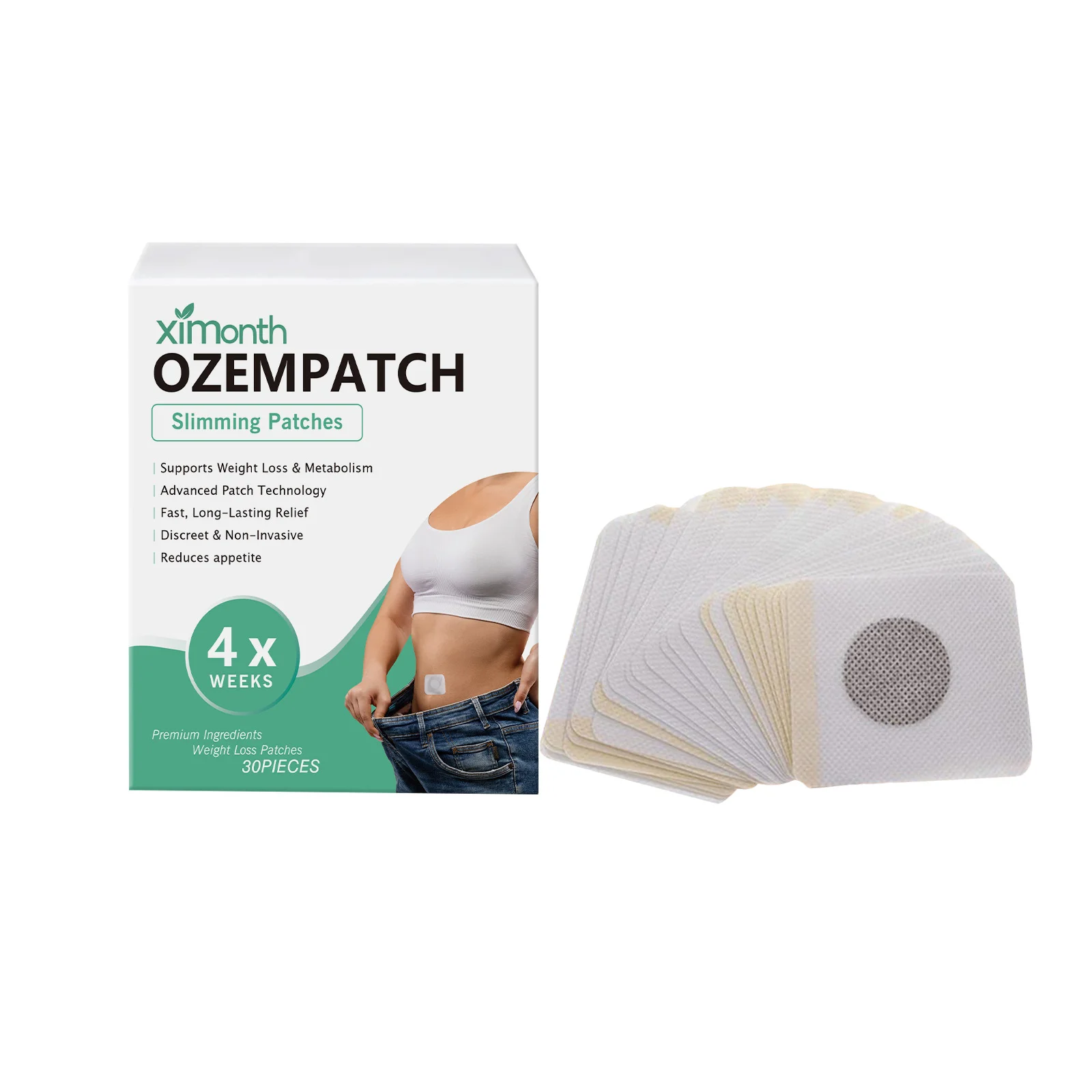 Ximonth Herbal Navel Patch Promote Metabolism Burn Fat Improve Gastrointestinal Circulation Eliminate Edema Body Detoxification
