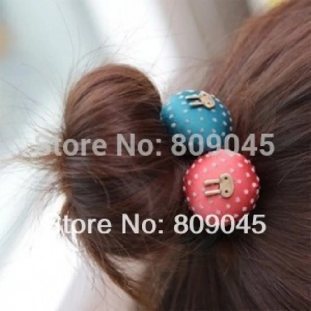 (Min order $10)Colorful flower hairband for women/girl ponytail holder elastic hair band ties hair accessory HB19 5pcs/lot