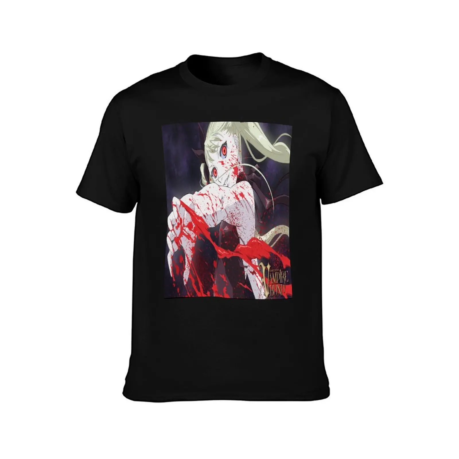 Mina Tepes Dance in the Vampire Bund T-Shirt Summer Casual Cotton Tee Oversized Streetwear Tops Vintage Graphic Print