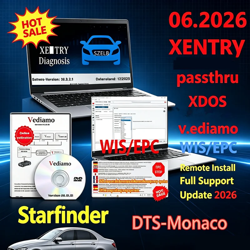 Xentry Passthru 06.2026 Diagnostic & Programming Tool, J2534 Interface, Vehicle ECU Coding and Maintenance Tool Remote Installn