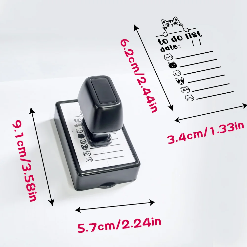 Diary hand account seal record to-do list plan target diary punch cat diary black mark automatic ink view 4