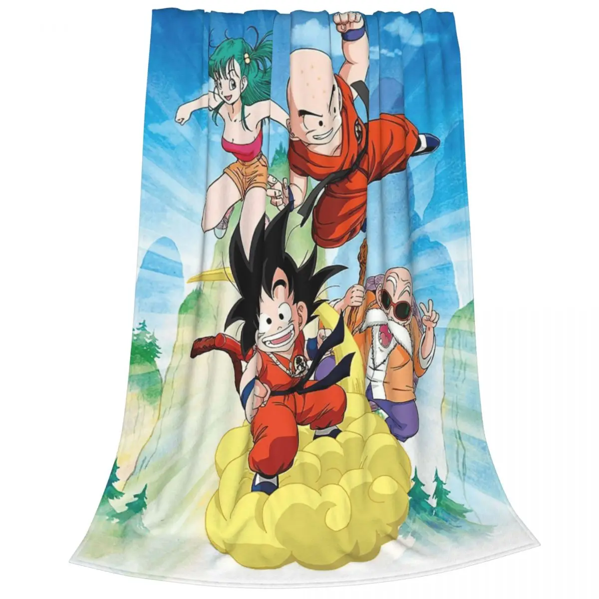 

Милые вязаные одеяла в стиле аниме Гоку, фланелевое ультрамягкое одеяло с изображением жемчуга дракона, японского меха для постельного белья, дивана, кровати, коврика