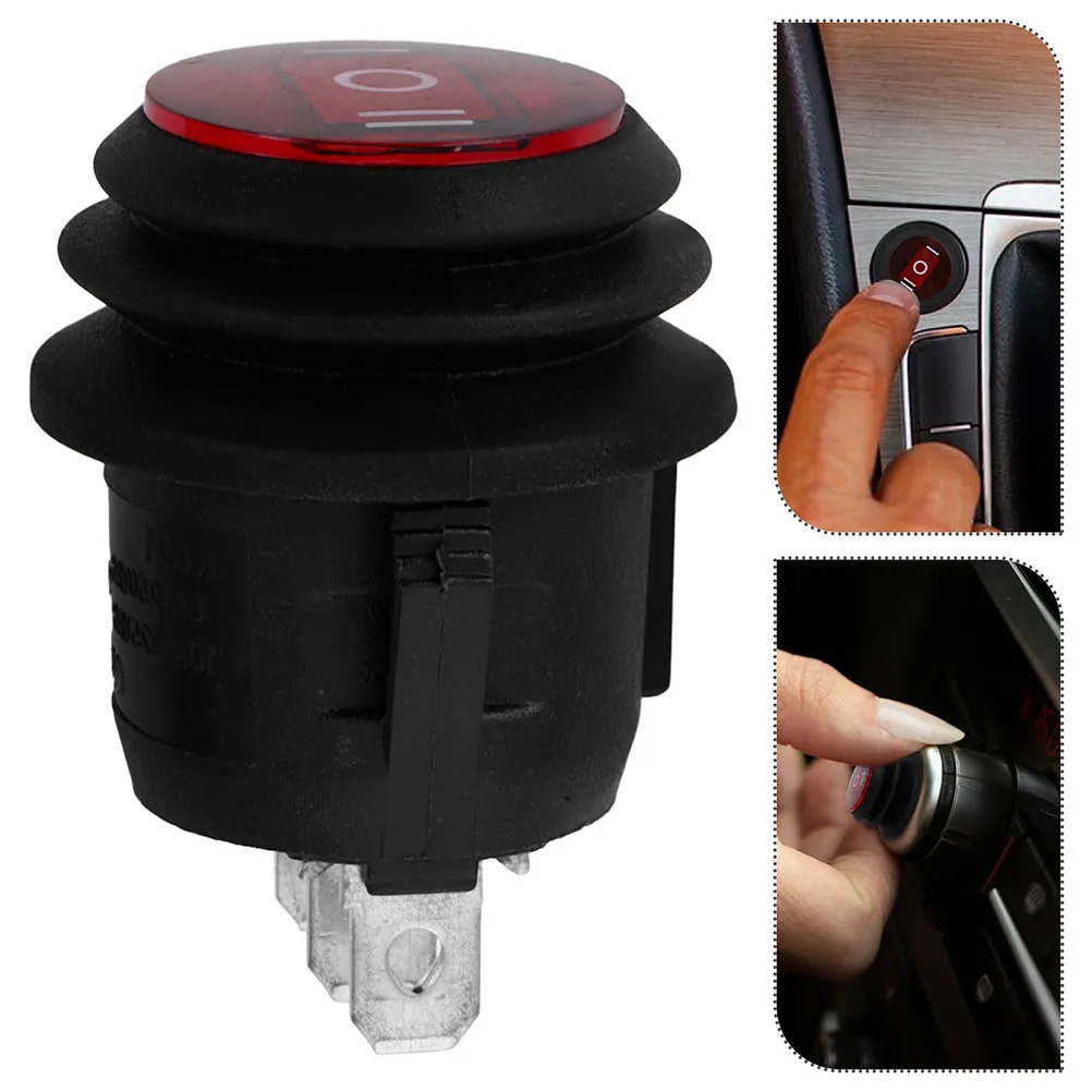 2Pcs Waterproof Round Rocker Switch 3 Pin 3 Position Mini Toggle Switch for Car Truck Camper Automotive Applications
