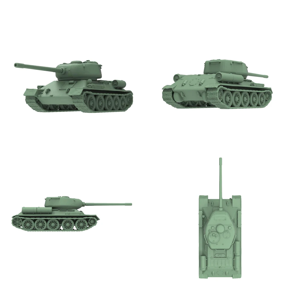 

Soviet T-34-100 Medium Tank SSMODEL SS883 1/56 1/72 1/100 15mm WarGaming 28mm Military Model Kit