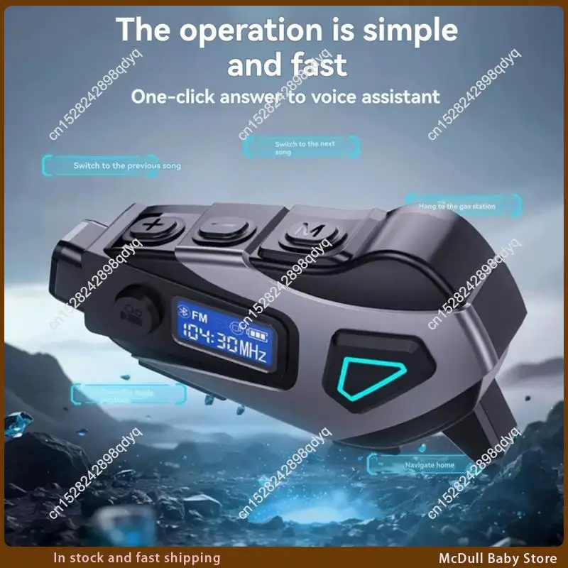 ABJA-K10 DVR Video pantalla LCD casco intercomunicador auriculares Bluetooth 5,4 FM interfono Ipx8 impermeable Moto motocicleta
