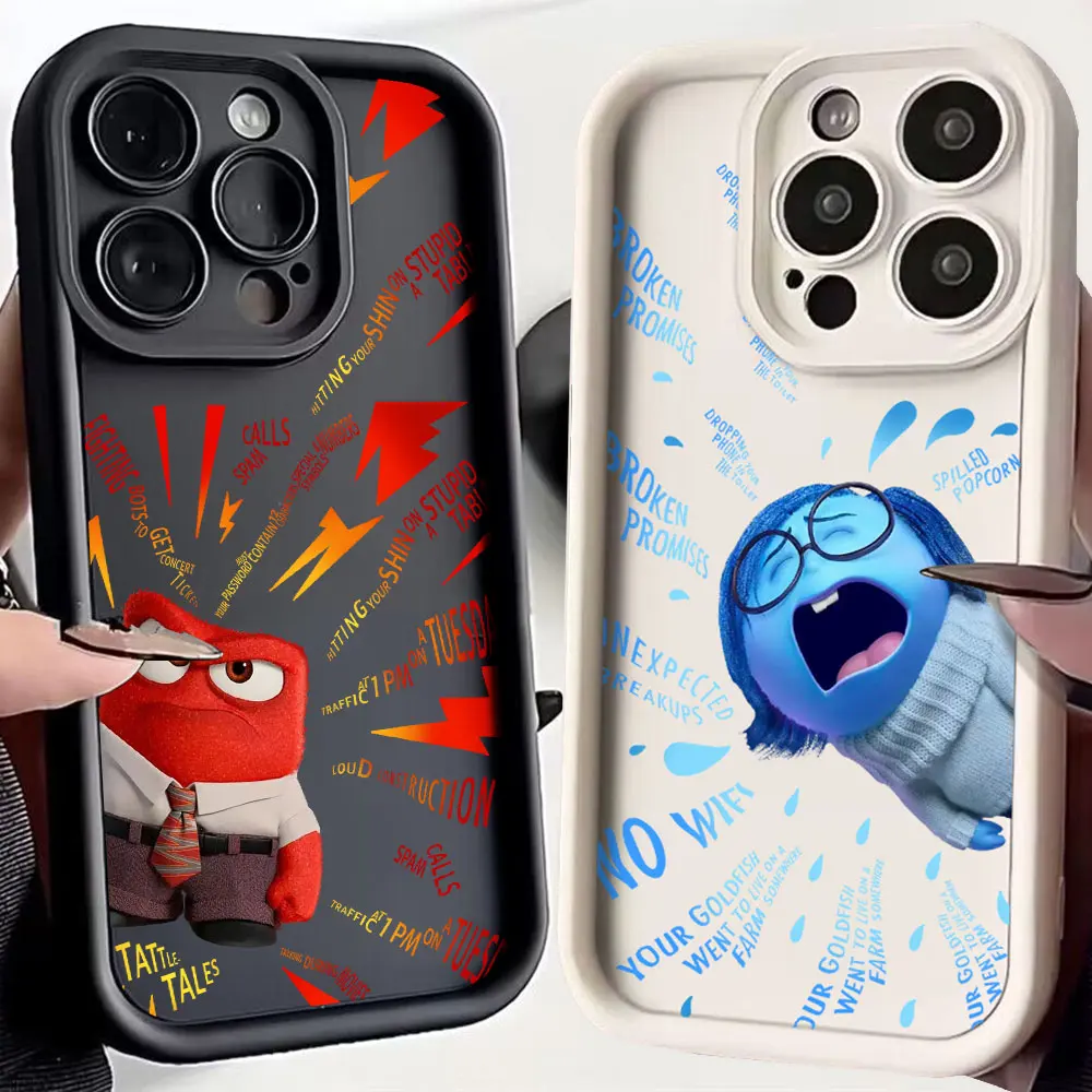 Inside Out Disney Phone Case For Xiaomi Redmi K30 K40 K50 A1 A3 Note 8 9 10 11 12 12S 13 Pro Plus 4G 5G Soft TPU Back Cover