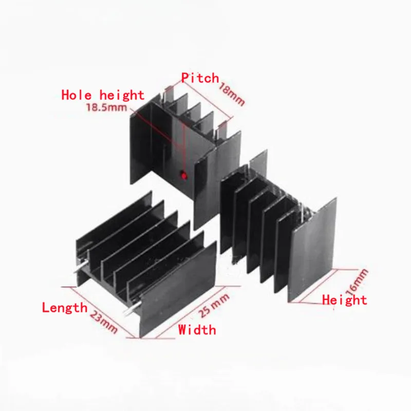 20 قطعة بالوعة الحرارة 25x23x16 مللي متر/21x15x10 مللي متر مع دبوس/بدون دبوس TO-220 الترانزستور بالوعة الحرارة