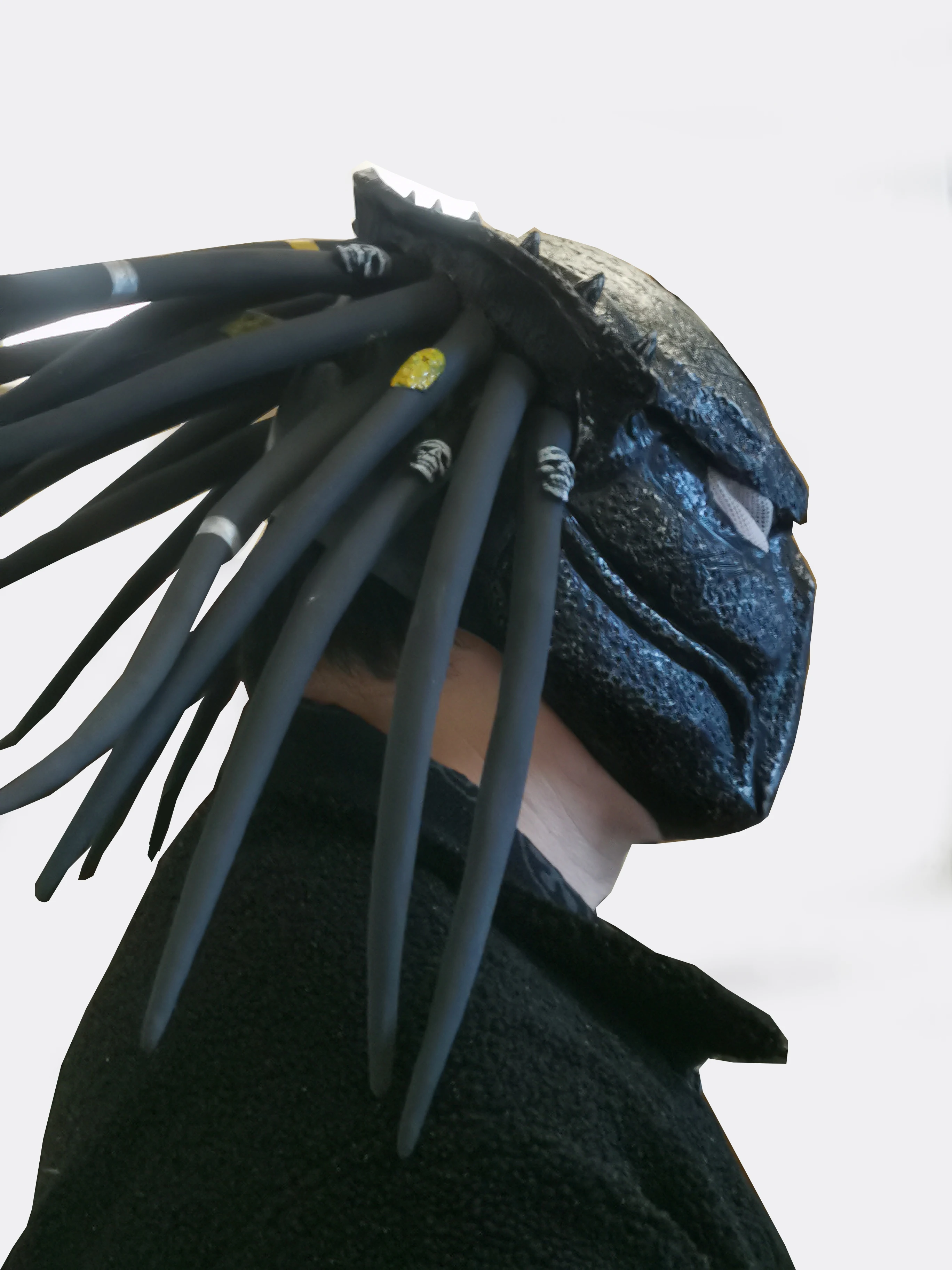 Alien Hunter Mask Alien War Iron Blood Warrior Mask Halloween Masks Terror Latex Headset Alien Monster Hunter Cosplay Masque