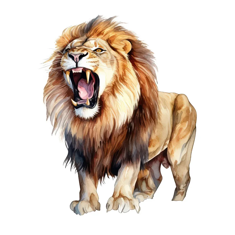 Lion King Wall Sticker, Water-proof & UV-resistant Decal, Used for Wall, Bathroom, Cabinet, Door,Toilet Lid, Car, Laptop QT30