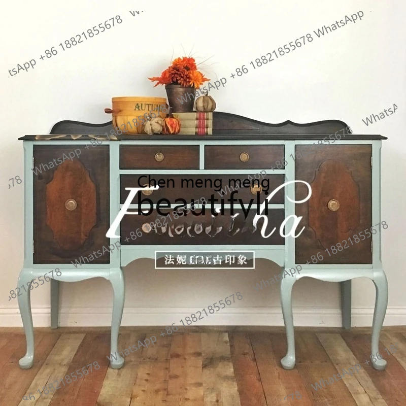 

Французский ретро-шкаф для вина из массива дерева, интегрированный в европейский стиль, с резьбой, для гостиной, пристенный, в американском стиле.