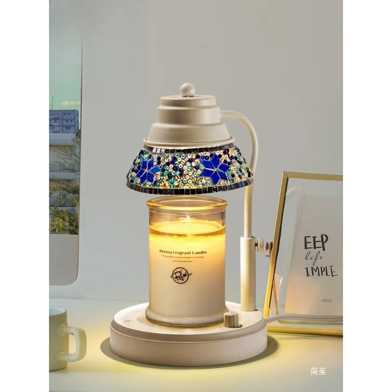 クリスタルパッチ無火ワックス溶解ランプ時間制限調光アロマキャンドル溶解ランプリビングルームベッドルームベッドサイドアンビエントランプ