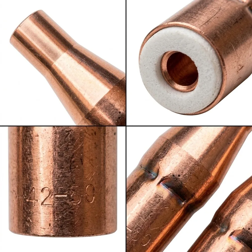 2pcs 401-42-50 Brass Bottleneck Slip-On For Mig Welding Nozzle For 404 Series Diffuser 1/2 Inch ID Copper Gas Saver Accessories