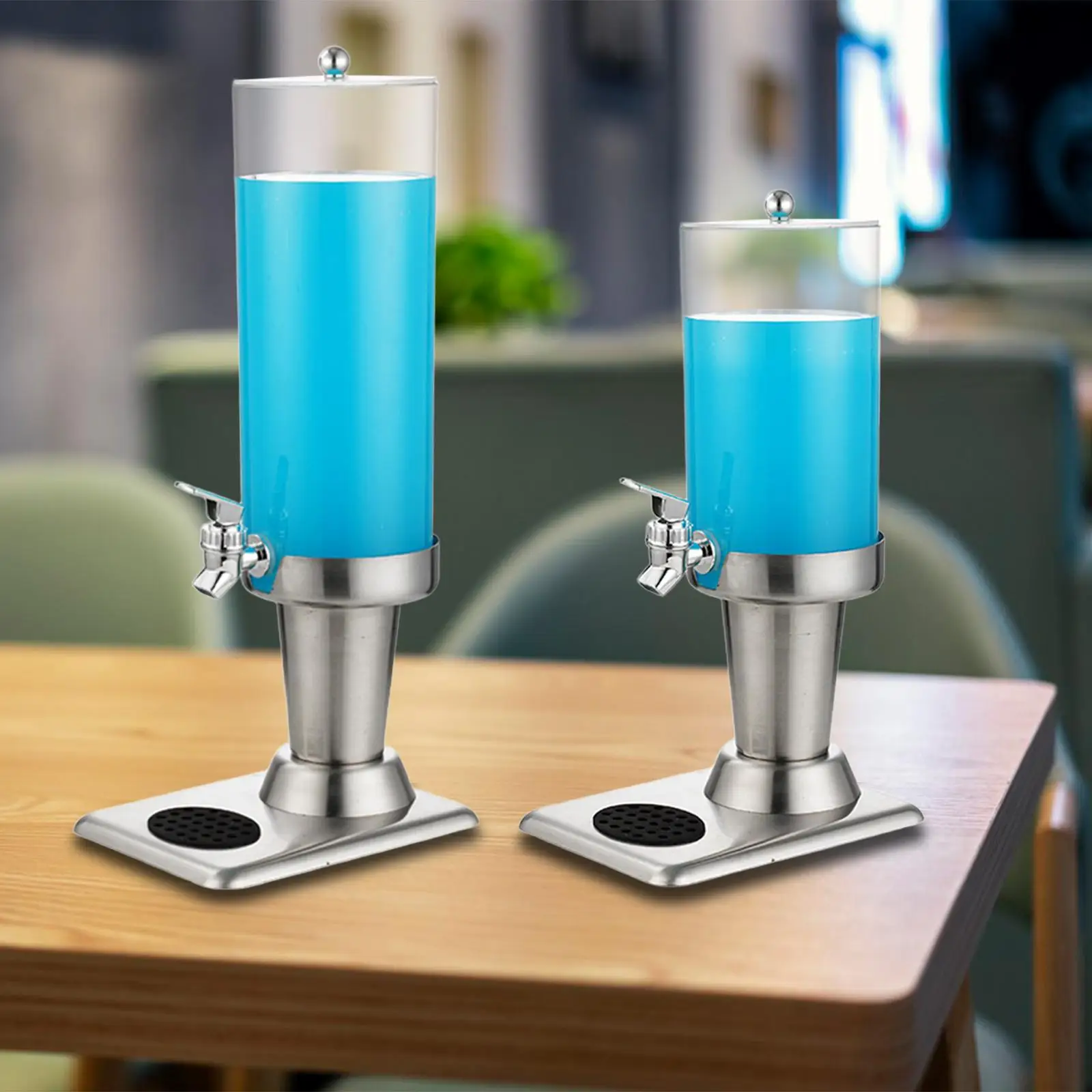 Transparent Barrel Dispenser Jug with Removable Drip Tray for Different Drink Cups Suitable for Family Gatherings
