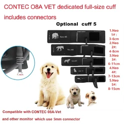 Vet Use Cuff Animals Cuff CONTEC08A Veterinary Blood Pressure Monitor Cuff 5 types Mouse/Cat/Dog/Horse/Elephant With Connector