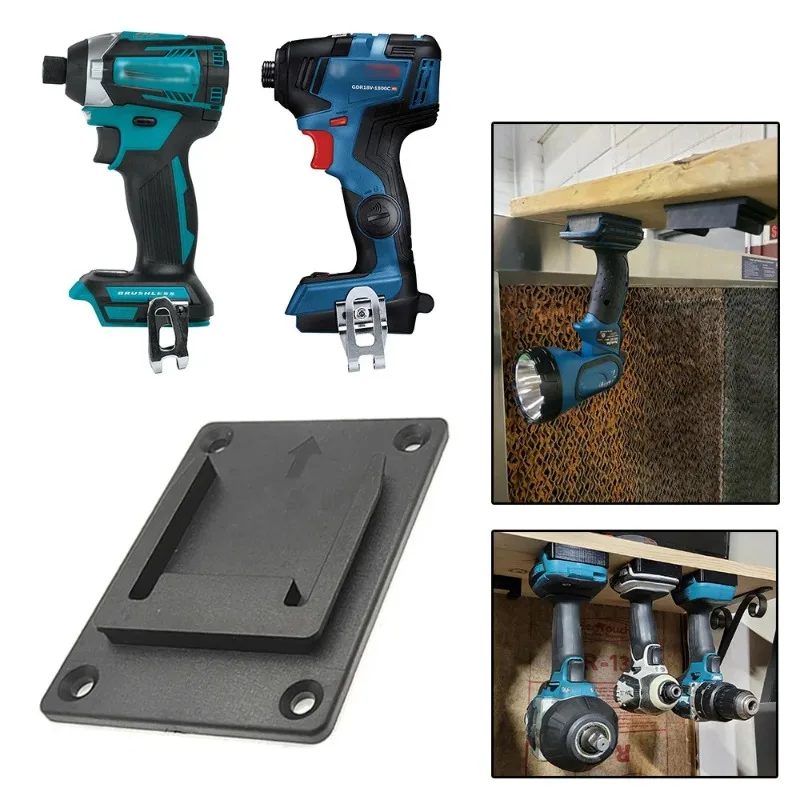 Suporte de montagem na parede da bateria furadeira sem fio suporte de bateria elétrica também para makita para bosch 18v broca bateria titular ferramenta elétrica