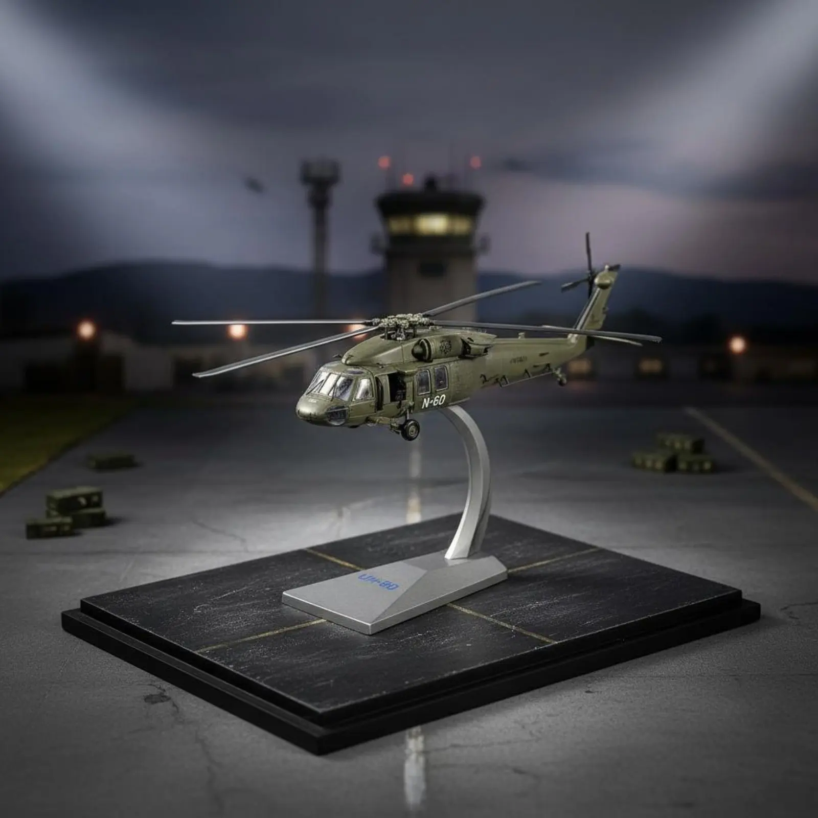 Modelo de Helicóptero Utilitário UH-60 com Pintura Realista, Modelo de Exibição UH-60, Helicóptero Die-Cast, Ideia de Presente, Ataque