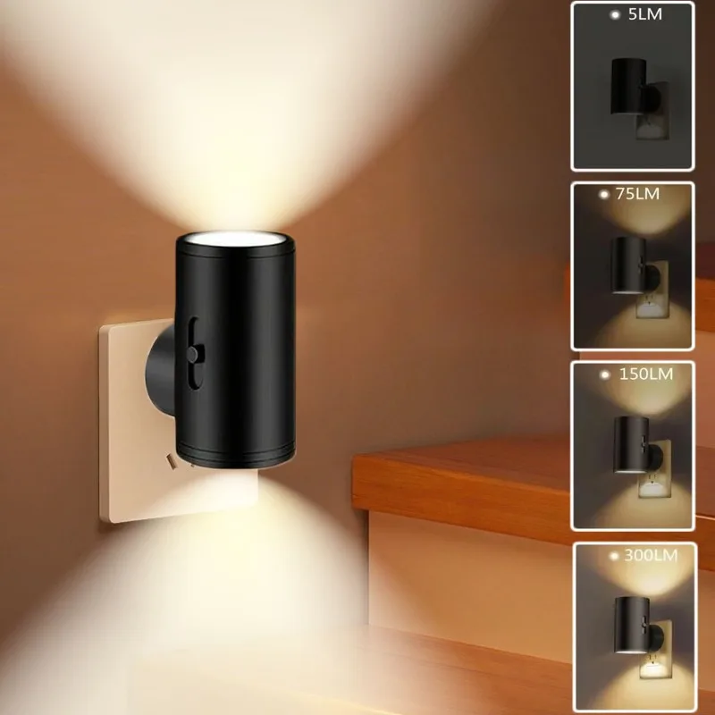 Dimmable LED Night Light Plug Into Wall Night Lamp with Light Sensor Auto On/Off From Dusk To Dawn for Bedroom Hallway Bathroom
