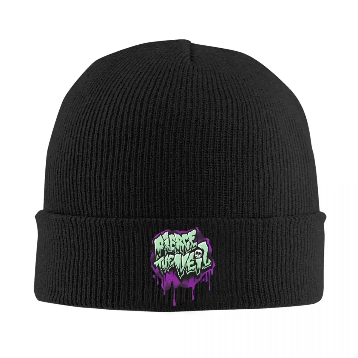 Pierce The Veil Logo Knit Hat Beanie Autumn Winter Hat Warm Casual Rock Band Cap Men Women Gifts