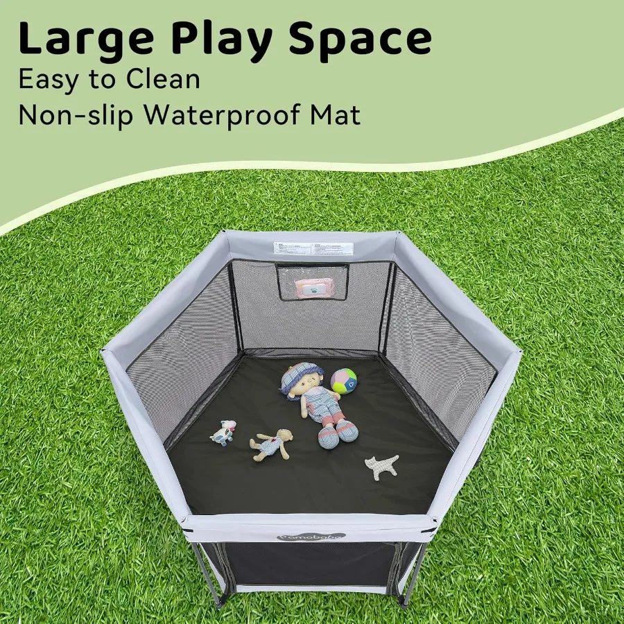 روضة أطفال مع مظلة للحماية من الشمس - ساحة لعب داخلية وخارجية للأطفال الرضع والأطفال الصغار - خيمة أطفال مع باب بسحاب #3