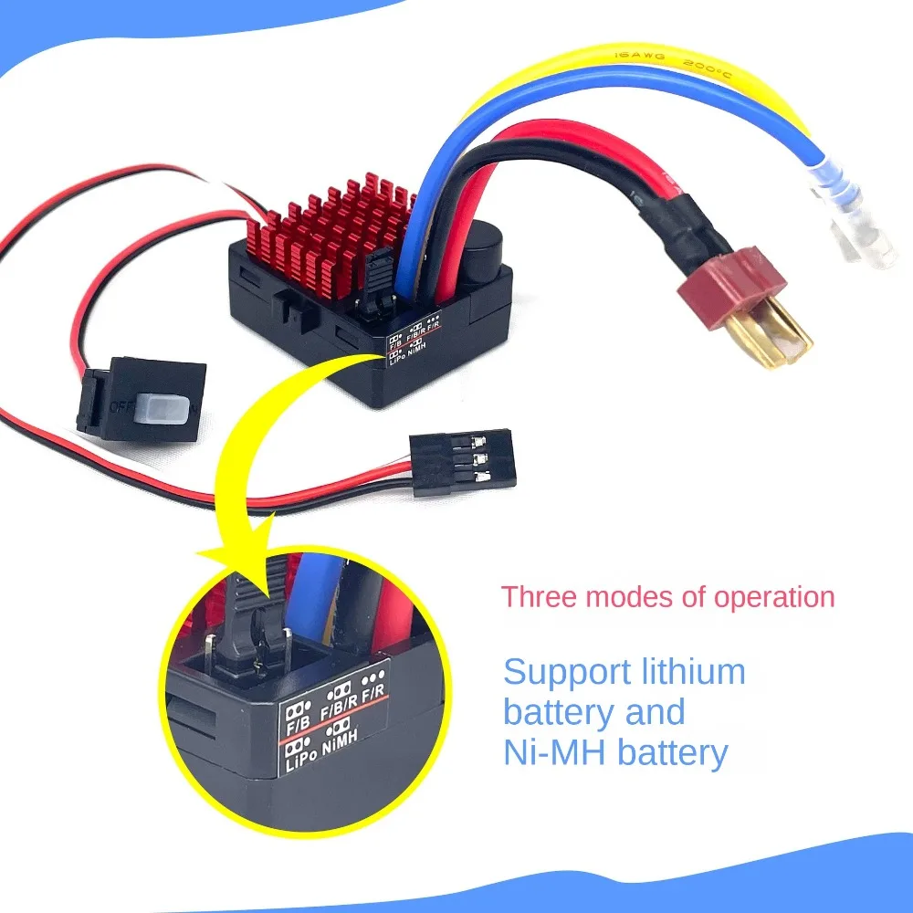 1060 RTR 60A ESC وحدة تحكم السرعة الإلكترونية مقاوم للماء BEC 6V 3A استبدال أجزاء ل 1/10 محوري SCX10 TRX4 TRX6 D90 HPI