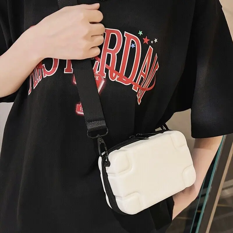 بو الجلود حقيبة الكتف Crossbody ، قشرة صلبة ، شكل حقيبة صغيرة ، أكياس الهاتف السفر ، الحقيبة بطاقة الهوية ، محفظة للرجال والسيدات