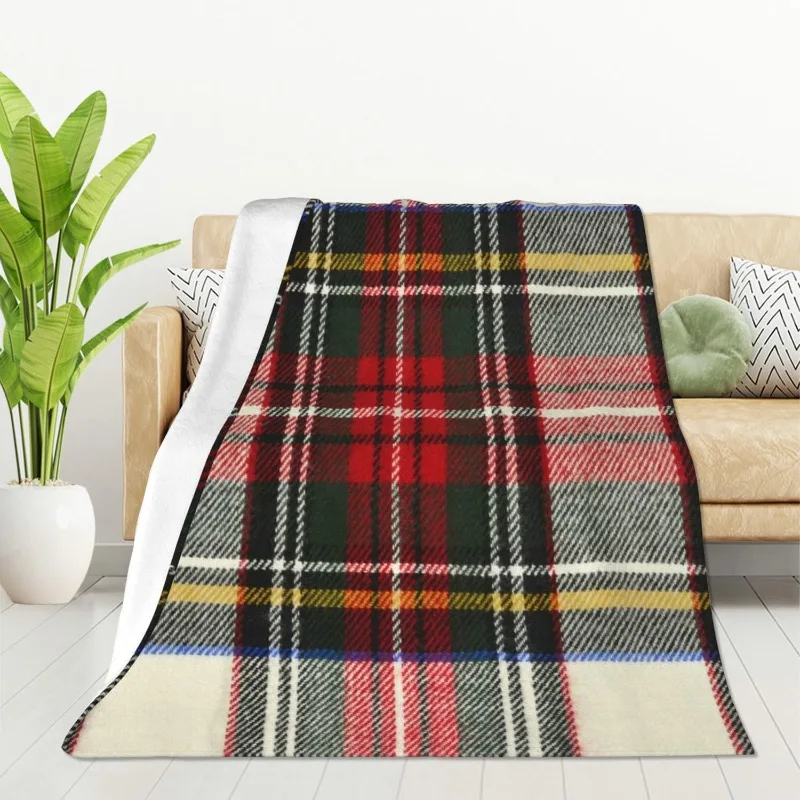 Ultra-Soft Scottish Plaid Blanket Cozy Warm Throw for Bedroom Living Room All Season Best Gift for Travel Picnic