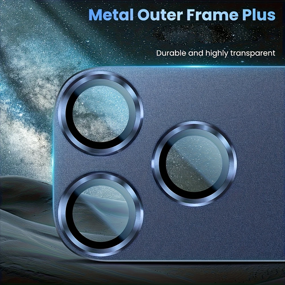 NNBILI 1Pcs Metal Glass Camera Lens Protector for iPhone 18 Pro 18 Pro Max 17 Pro 17Pro Max IPones Lens Cover Accessories