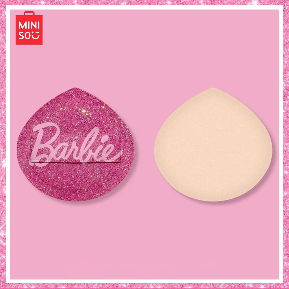 2024 Miniso Pink Barbie Princess New Cute Air Cushion Powder Puff Bb Cream Special Sponge Do Not Eat Powder Beauty Egg Girl Gift