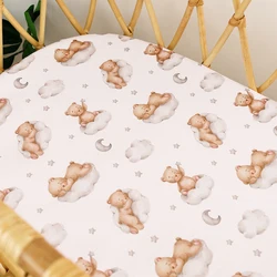 Elinfant 100% Polyester Baby Fitted Crib Sheet Soft Baby Mattress For Boys and Girls