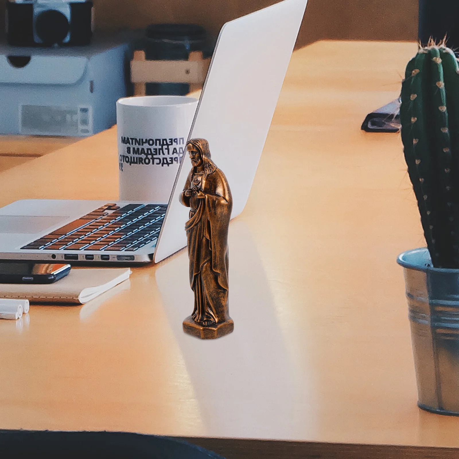 

Holy Father Statue Ornament Sacred Church Desktop Decoration Religious Christian Sculpture for Bedroom Office