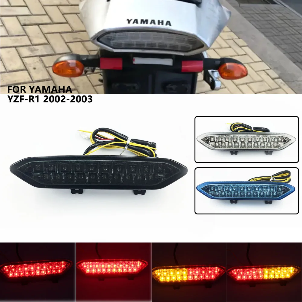 Integrated LED Light for Motorcycle, Rear Taillight, Tail Brake, Turn Signals, Smoke Lamp for YAMAHA YZF R1 YZFR1 2002 2003