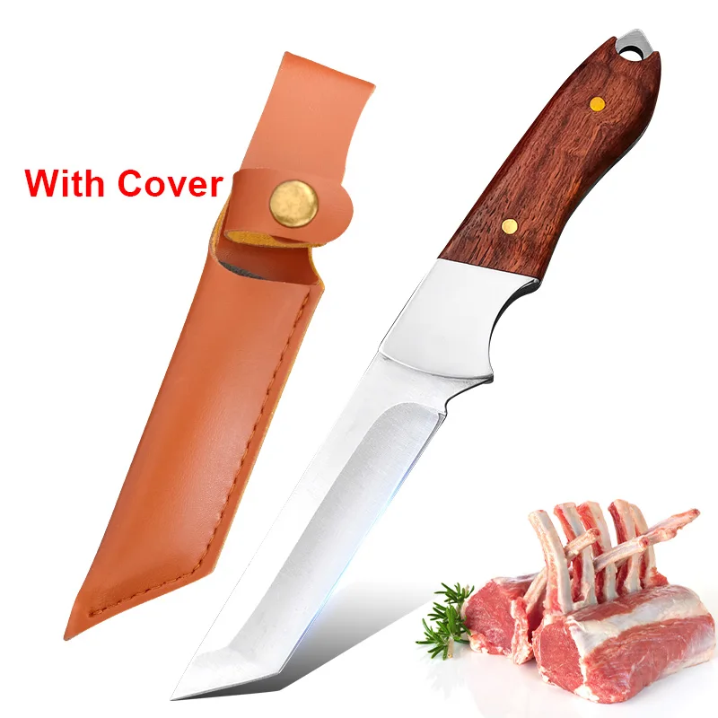 Barbecue Utility Messer Schneiden Fleisch Obst Fisch Küchenmesser Holzgriff Hackmesser Ausbein