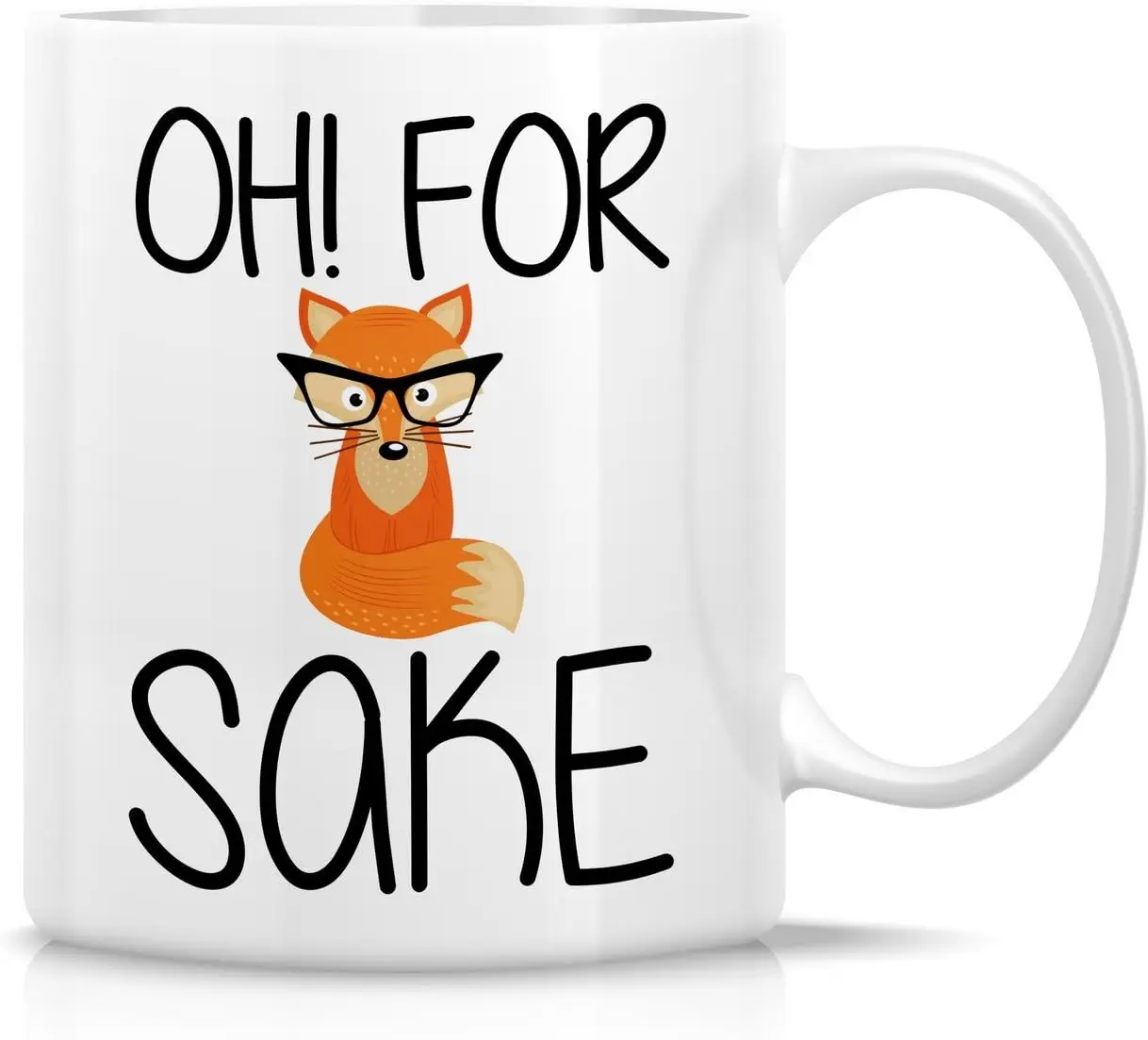 

Oh! For Fox Sake" Funny Ceramic Mug - Perfect Gift for Animal Lovers, Unique and Humorous Design