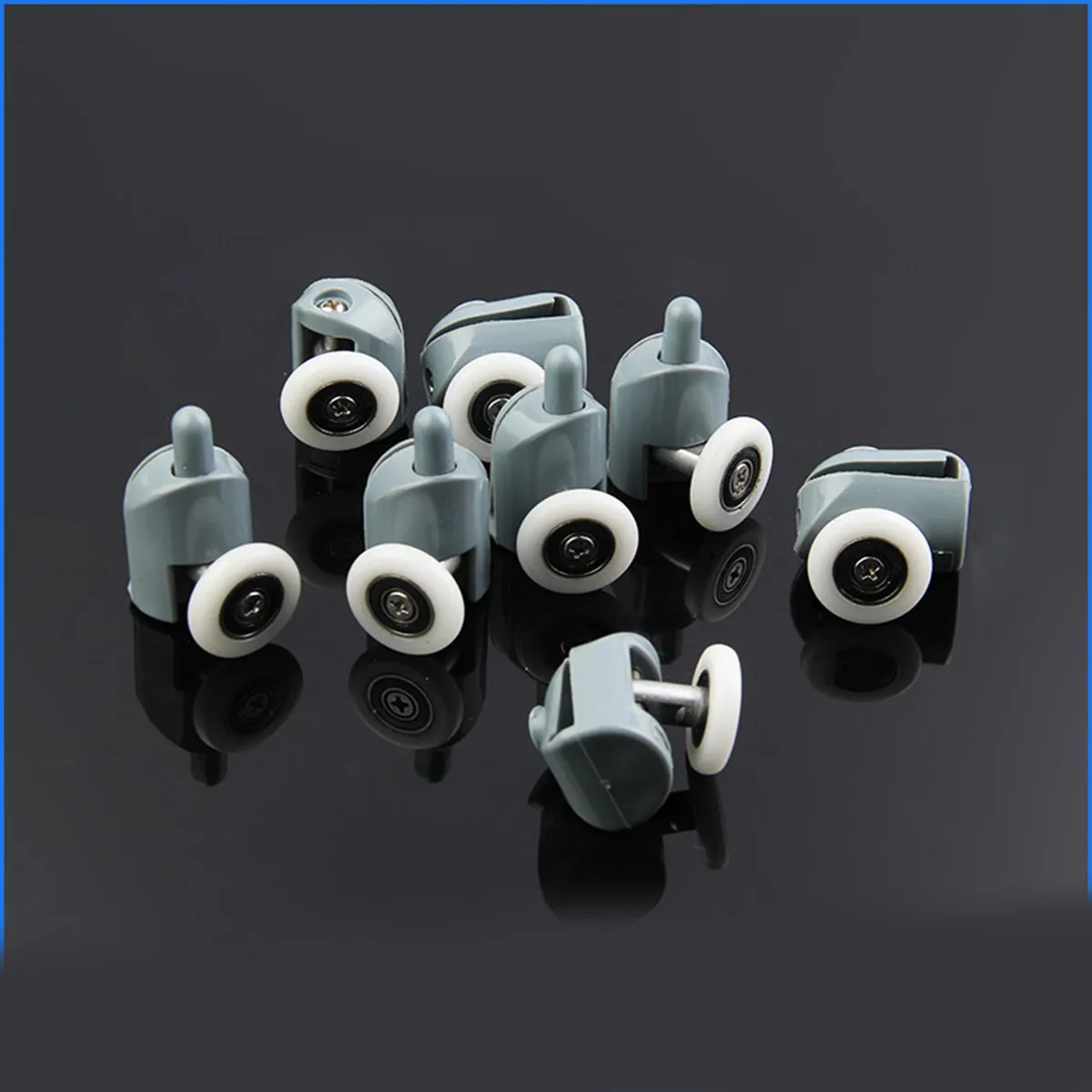 8Pcs Sliding Door Rollers for Glass Shower Enclosure, 25mm Smooth Running Replacement Wheels, Easy Install