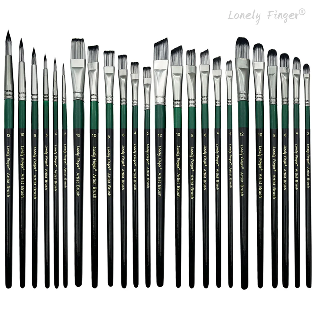6/24 Stück Rundpinsel, Ölpinsel für das Gesicht, feine Pinsel zum Basteln, professionelle Künstler-Aquarell- und Ölpinsel