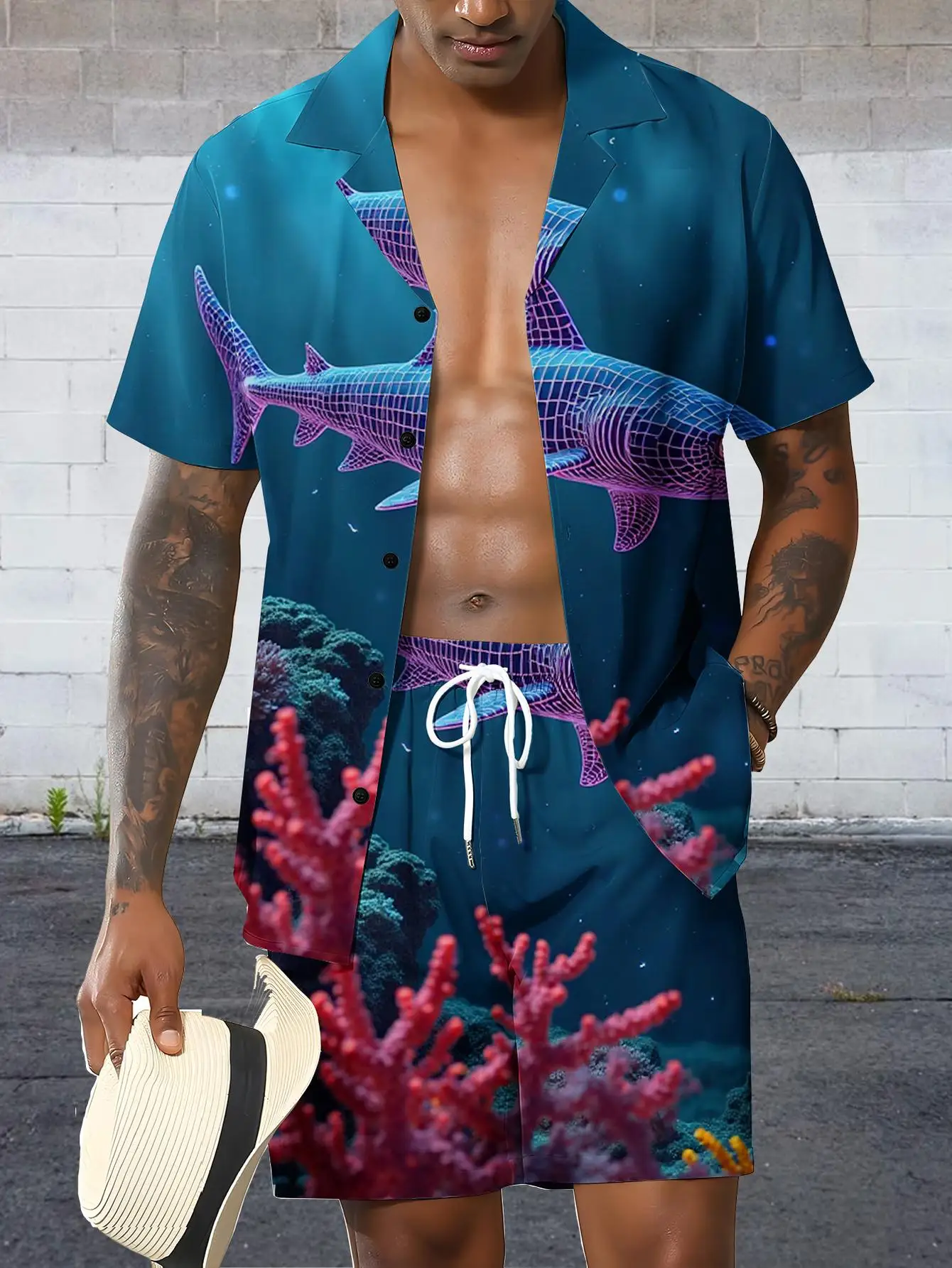 Men's Shirt Sets 2026 Spring/Summer sets for men clothing set Suit for man jogging suit 3D Printed men's chandals Graphic