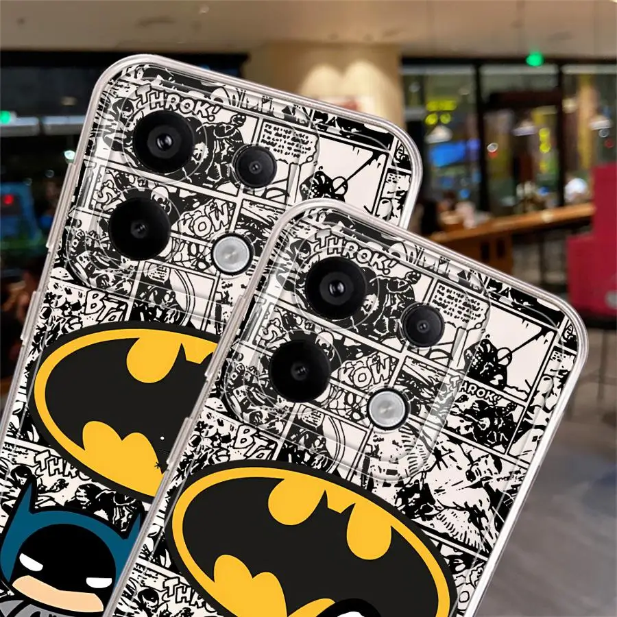 Cartoon B-bat-man Phone case for XiaoMi Redmi 9 9A 9i 9C 9T 10 2022 10C 10A 12 12C 13 13C 14C A1 A2 Plus A3 case