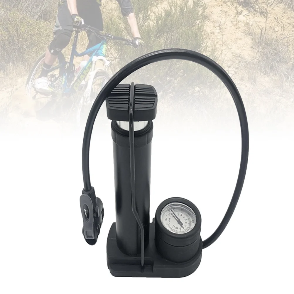 

1Pcs Portable Air Pump for Bike Tires High Pressure Mini Foot Pump with Gauge Multi-Purpose Inflator for Cycling Travel