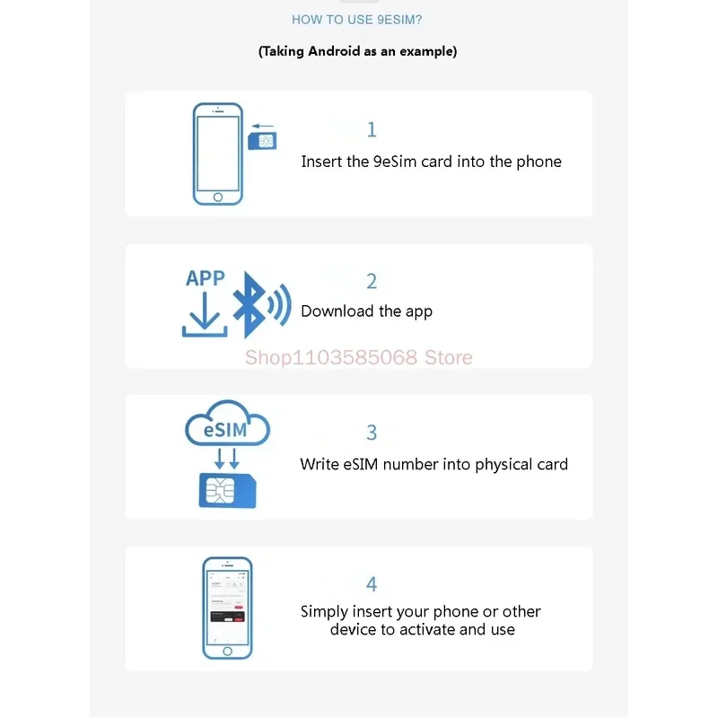 9ESIM V3 متوافق مع Android وiPhone، مع وظيفة إدارة الأرقام القابلة للتحويل على IOS