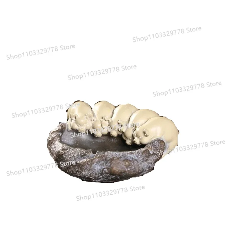 

Original Home Office Animal Decoration Pet Pig Ashtray Furniture Office Lighter Ashtray Storage Cigarette Appliances Gift
