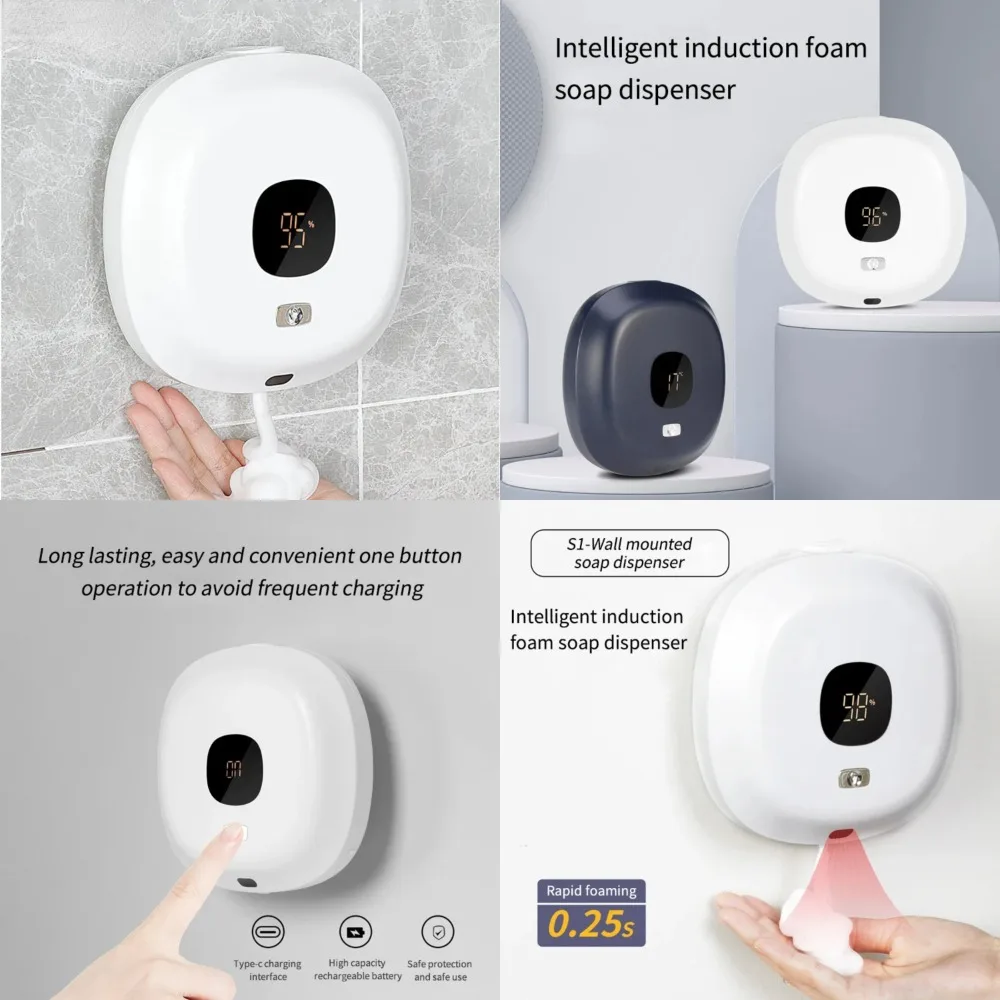 

High Quality ABS USB Charging Automatic Foam Soap Dispensers for Smart Bathroom Hand Washing Machine